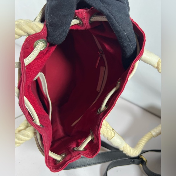 Rehab Lot 24: Vintage Burberry Bags Rehab Lot Nova Check Leather Velvet Bucket - Picture 14 of 15